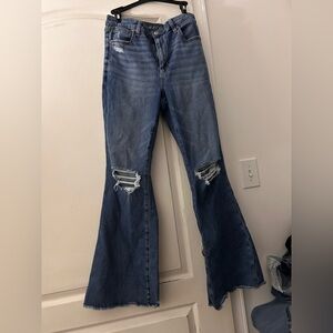 American Eagle Outfitters Women's Blue Flare Jeans